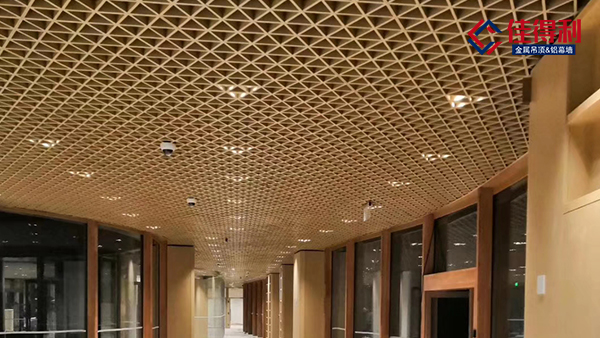 充滿藝術(shù)感的室內(nèi)鋁格柵吊頂